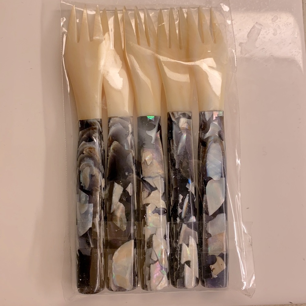 Unique Abalone Shell Fancy Forks